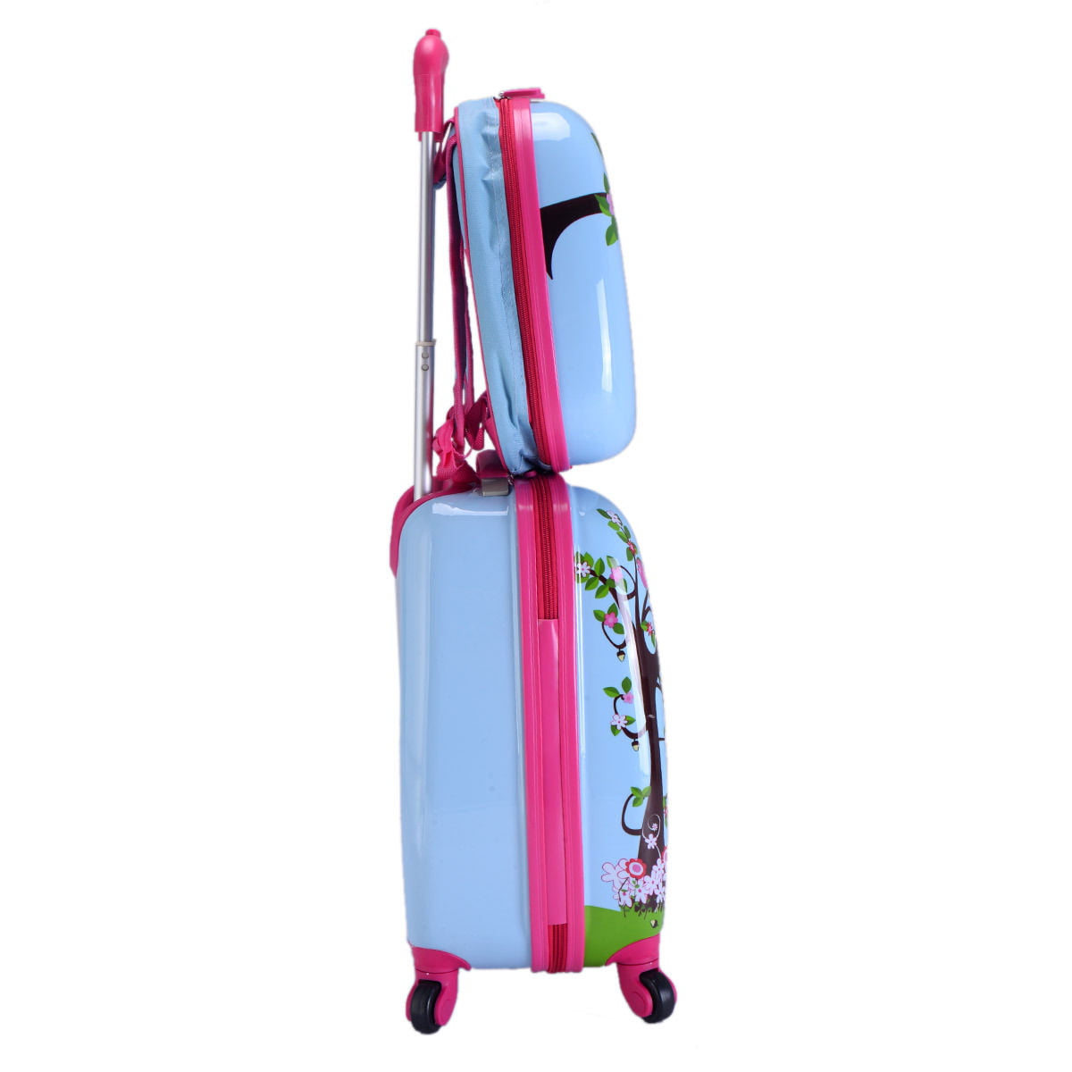 Carry On Luggage With Wheels Kids Rolling Suitcase Backpack 2Pc Cute Travel Set | eBay