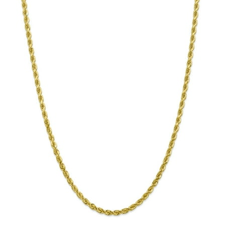 - Solid 10k Yellow Gold Big Heavy 4mm Diamond-Cut Rope Chain Necklace 18