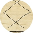 thumbnail image 1 of Ahgly Company Indoor Round Abstract Sun Yellow Solid Area Rugs, 5' Round, 1 of 6