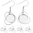 thumbnail image 1 of 20 Pcs Base de Lunette Boucles d'Oreilles DIY Métal Pendentif Boucles d'Oreilles Base Vierge Pendentif Métal Vierge Plateaux Crochets Boucles d'Oreilles, 1 of 8