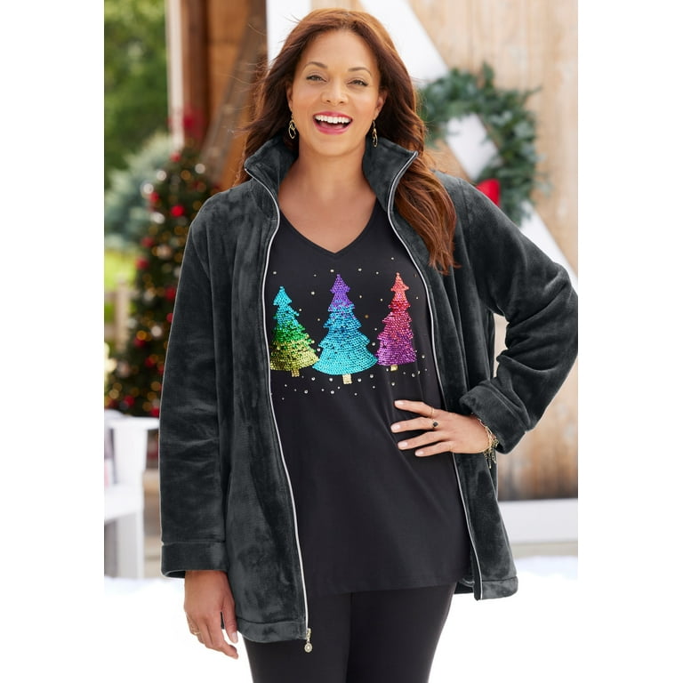 Catherines Women's Plus Size Petite Wit & Whimsy Tees 
