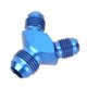 thumbnail image 3 of Adaptador De Ajuste Abocinado Macho De Bloque Y 2X AN6 A Macho A AN6 6 AN Macho Azul, 3 of 7