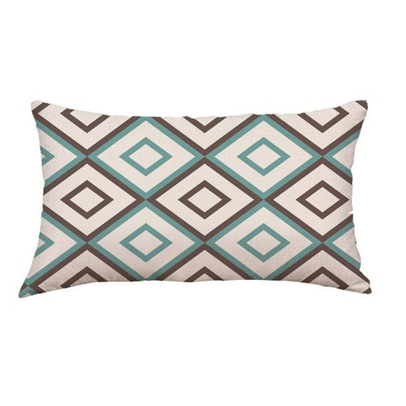 Fiudx Funda de Almohada con Líneas Geométricas, Elegante Tejido de Lino y Poliéster, Forma Rectangular, Cómodo Cojín para Sofá Cama, Esencial para La Decoración Del Hogar, Versátil para Festivales, T