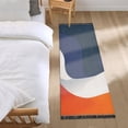 thumbnail image 3 of Yayeee Runner Rug for Bedroom 2'x6' Machine Washable Hallway Non Slip Mat, Blue Abstract Wavy, 3 of 8