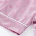 thumbnail image 5 of Little Boys Girls Pajamas 2 Piece Shorts Set Silk Button Down Loungewear Polka Dot Pjs Kids Satin Sleepwear Purple, 12 Months, 5 of 7