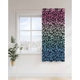thumbnail image 4 of Animal Gradient Thermal Insulated Blackout Curtains for Bedroom 45 Length Leopard Print Room Darkening Curtain 1 Panel Grommet Window Curtain Drape for Living Room Nursery Room, 4 of 7