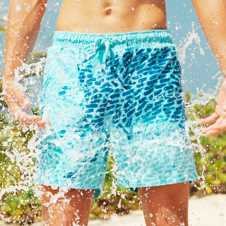 Mens color clearance changing swim trunks