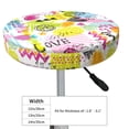 thumbnail image 4 of Naloa Tropical Pineapples Round Bar Stool Cushion Cover 12-14 inch, Fits Kitchen, Office, Restaurant Chairs - {sizeName}13 inch, 4 of 7