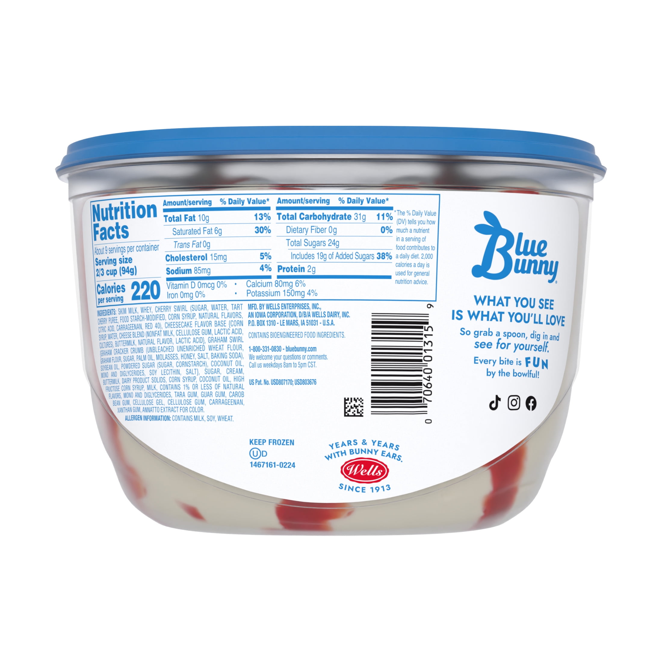 Blue Bunny Cherrific Cheesecake Premium Frozen Dessert, 46 fl oz