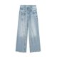 thumbnail image 2 of Pantalones vaqueros de cintura alta para mujer, Vaqueros largos de pierna ancha, ajustados e informales, Estilo Vintage, 2023, 2 of 5