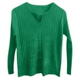 thumbnail image 6 of Lixiuxyad Womens Open Front Cardigan Casual Slim Fit Cardigan Long Sleeve Soft Solid Color Knit Sweater With Round Neck For Everyday Comfort And Style,Green, 6 of 6