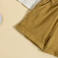 thumbnail image 6 of GYRATEDREAM Boy's 2 Piece Outfit Summer Solid Button Down Short Sleeve Shirt and Shorts Set T Shirts Sets for 6-12M, 6 of 9