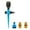 As Show, variant on 360° Adjustable Lawn Sprinkler - 3-Speed Garden Irrigation System | ABS Plastic & Brass Construction | 90°-180°-360° Rotation | Easy Install Ground Spike | Water-Saving Patio & Yard Sprinkler