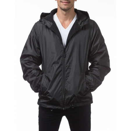 Pro Club Men's Fleece Lined Windbreaker Jacket, Small, (Best Mens Black Leather Jacket)