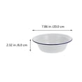 thumbnail image 2 of LOLIPPYY 4Pcs Enamel Large Bowl White Retro Design Food Holding For Families, 2 of 6