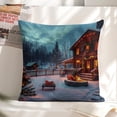 thumbnail image 6 of Christmas Cabin Linen toss pillowcase Decoration pillowcase Gift preferred 18x18" Cushion cover 2 set Sofa pillowcase Sofa bedroom living room car, 6 of 8