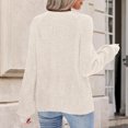 thumbnail image 4 of Stichou Women's Chunky Knit Open Front Sweater Long Sleeve Button Down Loose Casual Oversized Cardigan Outerwear White XL, 4 of 5