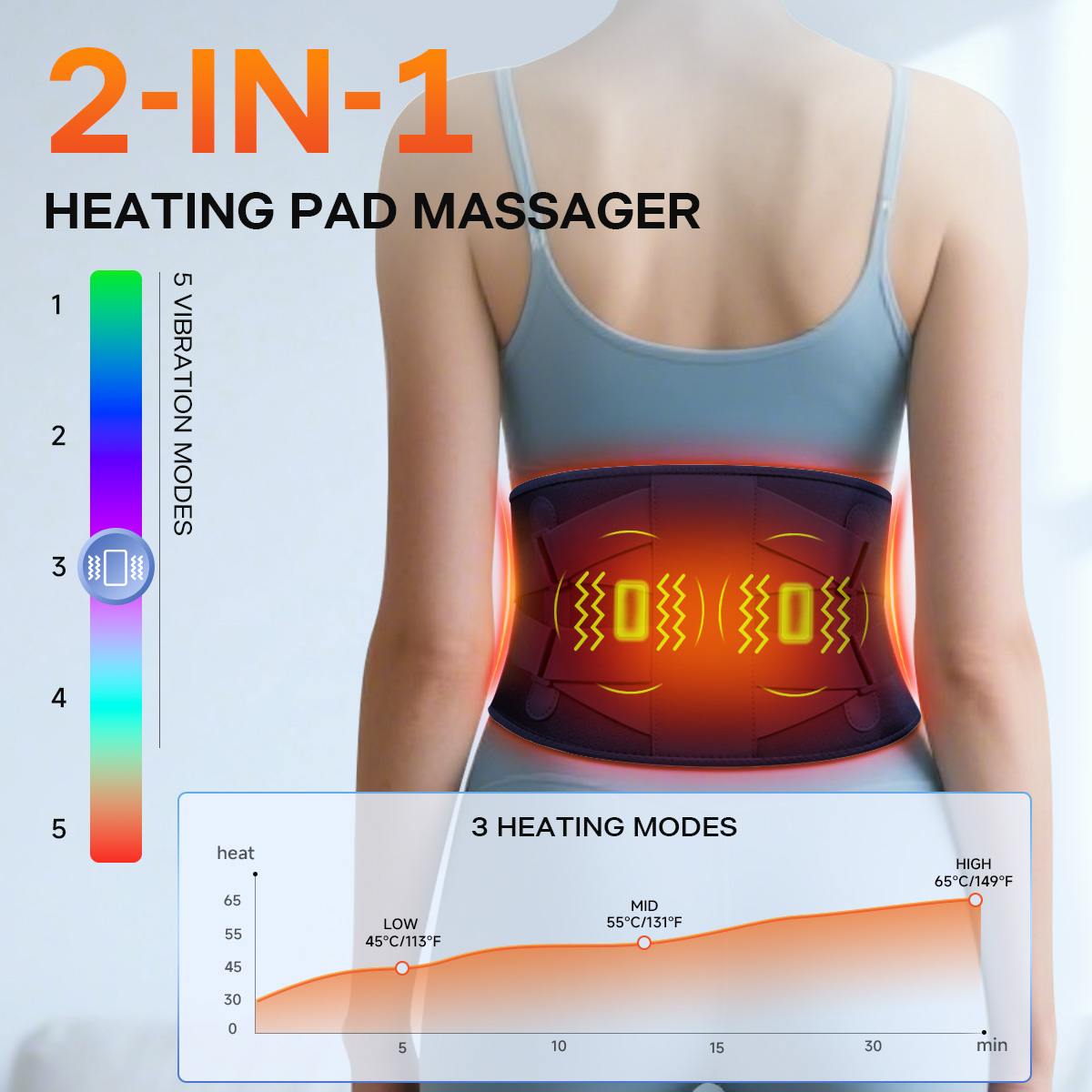 ALLJOY Cordless Lower Back Massager with Heat, Rechargeable photo 7