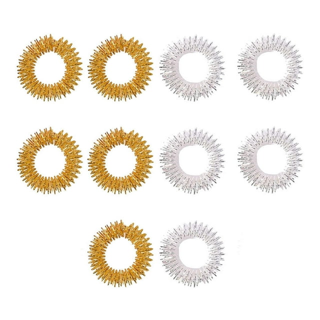 MasteelfCA 10Pcs Massage Rings Finger Acupressure Rings Hand Fidget Toys for Kids Adults