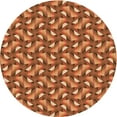 thumbnail image 1 of Ahgly Company Tapis Rond Lavable en Machine Intérieur Transitionnel Orange, 4 Pieds Rond, 1 of 7