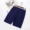 thumbnail image 4 of Pantalones cortos de seda helada de verano para hombre, ropa de dormir informal de secado rápido, pierna recta de alta elasticidad, ajuste holgado, longitud de cinco cuartos de China, 4 of 5