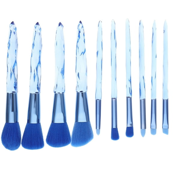 GETAJGHSD Portable Design Makeup Brushes Makeup Brushes Blue 10pcs