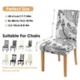 thumbnail image 6 of Colorful Retro Ethnic Paisley Dining Chair Covers 4 Pack with Vintage Floral Pattern Decorative Artistic Stretch Slipcovers Removable Seat Protector for Chic Home and Dining Areas, 6 of 7