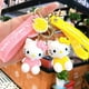thumbnail image 3 of Llavero personalizado de Hello Kitty con dibujos animados 3D, con correa para la muñeca, accesorios para coche, bolsa, adorno, muñeca, Llaveros dorados de PVC, regalo, 3 of 4