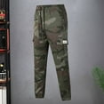 thumbnail image 2 of Zszcpp Men Work Pants Youth Ankle-Length Camouflage Long Loose Cargo Drawstring Lounge Trousers Casual Trouser, 2 of 5