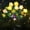 Yellow, variant on Solar Azalea Flowers Lights,LED Solar Flowers Lights,Solar Garden Lights Outdoor,Waterproof Solar Artificial Flower Outdoor for Garden Grave Decor（Including Artificial Flowers*1 And Solar Panels*1）