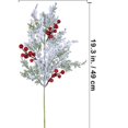 thumbnail image 3 of Ramas y tallos de árboles de bayas rojas y verdes artificiales de cedro, adornos para fiestas de Navidad, suministros de decoración navideña para el hogar 2024, 3 of 5