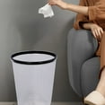 thumbnail image 3 of Multi-Use Trash Can, All-Room Small Wastebasket for Kitchen Bedroom Living Room Bathroom | Portable Household Indoor Bin White, 3 of 6