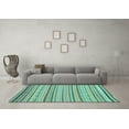 thumbnail image 3 of Ahgly Company Indoor Rectangle Abstract Light Blue Modern Area Rugs, 5' x 7', 3 of 4