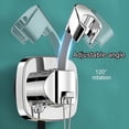 thumbnail image 4 of ABPETE Suction Cup Shower Head Holder - Angle Adjustable Spring Arm, Flexible Wall Mount Shower Hose Holder, Removable Hand Held Shower Bracket with Vacuum Lock & Bonus Hook for Bathroom, Kitchen, 4 of 13