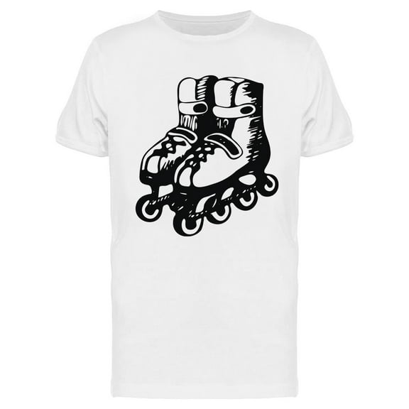 Roller Skates Doodle  T-Shirt Men -Image by Shutterstock, Male Small
