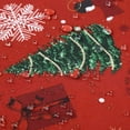 thumbnail image 4 of ZACOO 52"x70" Christmas Tablecloth Rectangle Holiday Decoration Table Cover Christmas Deer Tree Pattern for Dining Room Kitchen, Red, 4 of 7