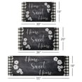 thumbnail image 4 of SoHome Cozy Living Home Sweet Home Buffalo Check Border Anti-Fatigue Kitchen Mat, Black/White, 20"x36", 4 of 7