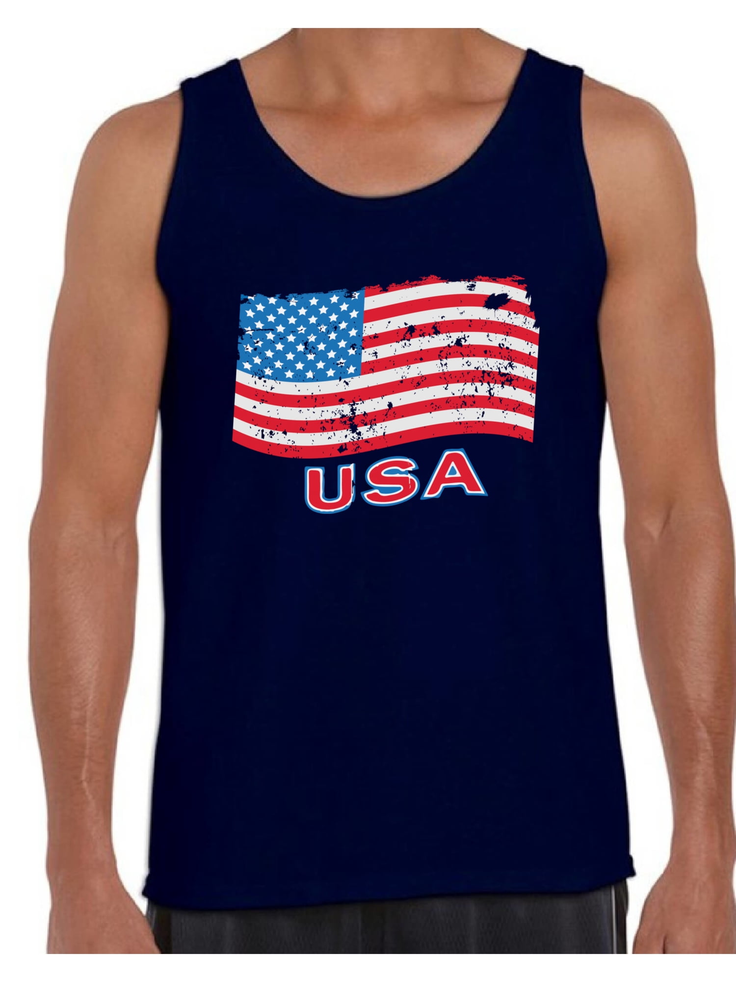 Awkward Styles Distressed Flag USA Men Tank Top Made in the USA 4th of ...