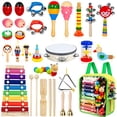 thumbnail image 2 of Instrumentos musicales para niños Taimasi 33 piezas 18 tipos de instrumentos de percusión de madera, 2 of 2