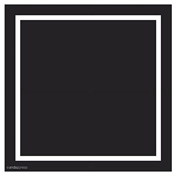 Black Solid Color Square Gift Label Stickers, 40-Pack