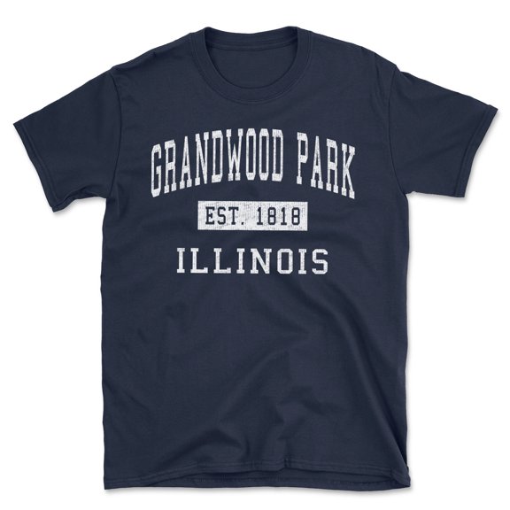 Grandwood Park Illinois Classic Established Men's Cotton T-Shirt