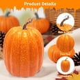 thumbnail image 6 of Clearance Sale | 8.66 Inch Large Plastic Pumpkin for Painting, DIY Craft and Fall Halloween Centerpiece, White, 6 of 9
