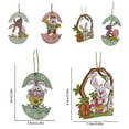 thumbnail image 3 of JHGoosa Wood Pendant Easter Decoration Easter Wooden Hollow Pendant, 3 of 5