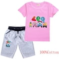 thumbnail image 1 of 2021 conjunto de ropa de verano para niños 2021 dibujos animados león el camión serie de televisión conjunto de ropa para niños sudadera de algodón pantalones cortos zhangyuxiang LED, 1 of 2