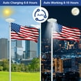 thumbnail image 4 of 25FT Telescoping Flag Pole with 136LED Solar Light, Heavy Duty Aluminum Flag Pole with 3 x 5 American Flag and Golden Top Ball, for Outdoor, Commercial, Residential Use, 4 of 5