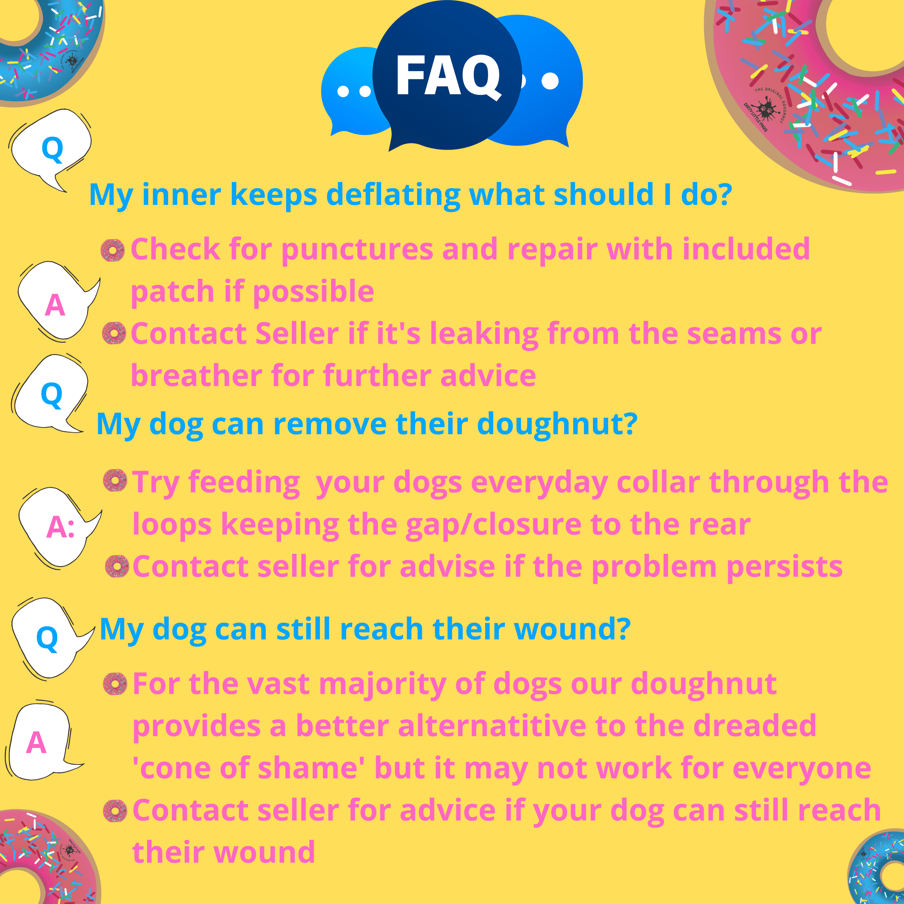 Dog Donut Collar | Great Alternative to a Traditional Dog Cone or a Soft Dog Cone Collar | Our Inflatable Dog Cone is an Excellent Cone for Dogs after Surgery | Dog Cones for Medium Dogs (Blue)