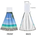 thumbnail image 4 of SKYSONIC Hanging Kitchen Towel 12 x 17 Inch Blue Sea Towel Set 2 Pieces of Dry Towels for Kitchen, Bathroom, Laundry Room Table, 4 of 7