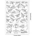 thumbnail image 6 of 1sheet Paper Airplane Clear Stamps for Cards Making Origami Background Silicone Clear Stamp Seals, 6 of 8