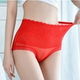 thumbnail image 4 of ibuvkizy Panties for Women Solid Color Briefs Sexy Ventilate Lace Netting High Waist Underpants,Women Panties,Womens Underwear, 4 of 4