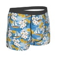 thumbnail image 4 of Uemuo Flower and Sail Boat Pattern Men's Boxer Briefs,Trunk Anti-Chafing,Comfortable, Durable, and Stylish Underwear-Large, 4 of 9